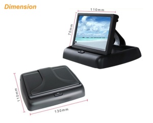 Pachet Asistenta La Parcare Cu Monitor Video Auto Rabatabil Lcd 4,3 Inch Si Camera Marsarier Universala - Img 4