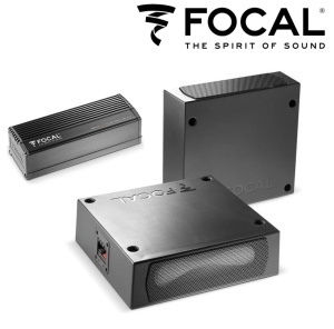 Pachet de bass underseat - Subwoofere pasive duble Focal ISUB TWIN ultracompacte Putere 2×100W RMS cu amplificator FOCAL IMPULSE 4.320 2x160W RMS