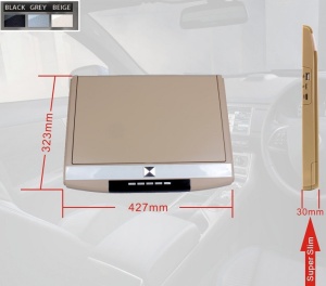 PLAFONIERA AUTO CU MONITOR LED 15,6'' REZOLUTIE FULL HD 1080P USB SD HDMI PLAYER INTRARE AUDIO/ VIDEO AUX ! MONTAJ CALIFICAT IN TOATA TARA ! - Img 4
