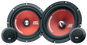 Set difuzoare componente MTX TR65S, cu bas de 16,5 cm, Putere RMS 65W, Impedanță 4 Ω, Grile incluse