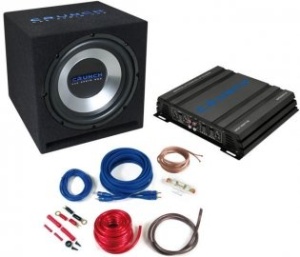 Subwoofer Crunch GPX35 bass-reflex Impedanta: 4 ohmi Diametru difuzor: 30 cm ( 12" ) Putere RMS: 350 W Amplificator Crunch GPX 500.2: amplificator stereo (2 canale) clasa AB putere RMS: 2 x 70 W, la 4 Ohmi 2 x 125 W