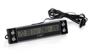 Termometru Auto Digital De Interior - Exterior si Ceas Model Vst-7036