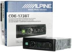 ALPINE CDE-173BT RADIO-CD MP3 Player Auto Cu USB Leduri Rosii / Verzi Selectabile Montaj In Toata Tara