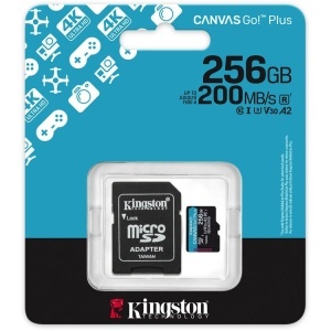 Card Kingston Canvas Go! Plus – 256 GB MicroSDXC, clasa 10, UHS-I U3