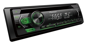 CD player auto Pioneer DEH-S121UBG, 4x50W, 1DIN, USB, iluminare verde, telecomanda inclusa
