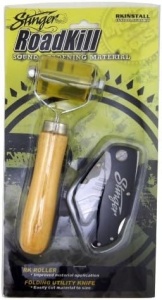 Kit instalare material insonorizant Stinger  RKINSTALL compus din rola aplicare material insonorizant si cutit tip briceag