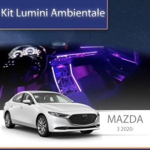 Lumini ambientale dedicate Mazda 3 2020-2023 set complet control telefon sau sistem original