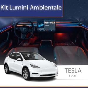 Lumini ambientale dedicate Tesla Model Y 2021-2022 set complet control telefon