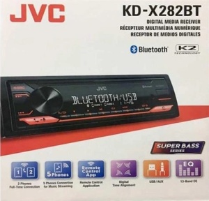 Media Player Auto JVC KD-X282BT, 4 X 50W, Bluetooth, USB, Radio FM, Panou Frontal Detașabil Conectare multipla 2 Telefoane