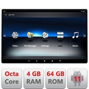 Monitor 10.1" Android 11 pentru tetieră Ecran IPS tactil HD Video Music TV Player Intrare HDMI WiFi TRAVEL11.6A2-WIFI