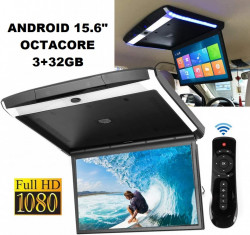 Monitor plafon Cu Android Octacore 3+32GB Video Ecran 15.6 inch HD 1080P IPS WIFI Intrare HDMI USB SD LEDURI AMBIENTALE! MONTAJ CALIFICAT IN TOATA TARA!