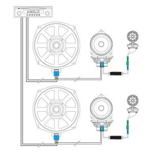 MTX BMW Pack - MTX TX6BMW.E - Sistem audio dedicat BMW sau MINI seriile E si F ca upgrade audio la variantele Basic sau HiFi
