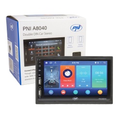 Navigatie 2DIN Universala PNI A8040 cu Android 13, 2 + 32GB, Multimedia player auto cu ecran 7 inch, CarPlay, Android Auto Wireless, 2 x USB, BT