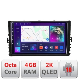Navigatie 2K Dedicata Toyota Auris Corolla 2017-2018 A-auris-2017 Ecran Qled 2K 4+32GB, Octacore, SIM 4G, USB, Bluetooth, Wifi, Carplay Wireless, Model Edonav KIT-auris-2017+EDT-E409-2K