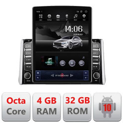 NAVIGAȚIE ANDROID 10 DEDICATA TOYOTA RAV4 2018- ECRAN CAPACITIV TIP TESLA 9,7" PROCESOR OCTACORE 4GB RAM 32GB MEMORIE INTERNA DVR CARKIT BLUETOOTH MIRROR LINK MODEL TESLA KIT-rav4+EDT-E709