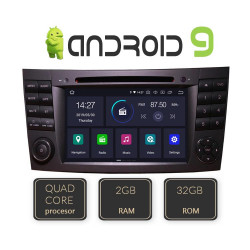 NAVIGATIE ANDROID 9.0 DEDICATA MERCEDES-BENZ E CLASS W211 CLS W219 ECRAN IPS 7'' 32GB 2GB RAM INTERNET 3G WIFI QUAD-CORE GPS WAZE DVR CARKIT BLUETOOTH MIRROR LINK MODEL PREMIUM EDOTEC EDT-G090