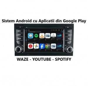 Navigatie Audi A4 B6 2000-2004 7 inch 4GB 64GB 8 Core 4G - Img 3