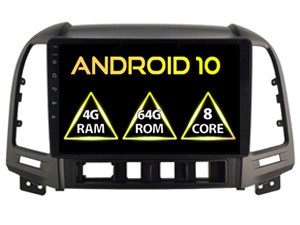NAVIGATIE CARPAD ANDROID 10 DEDICATA HYUNDAI SANTA FE 2006-2012 OCTACORE 4GB RAM 64 GB ROM SIM 4G DVR CARKIT BLUETOOTH MIRROR LINK GPS WAZE MODEL WITSON DHS2871 - Img 3