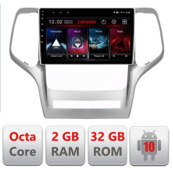 NAVIGATIE CARPAD ANDROID 10 DEDICATA JEEP GRAND CHEROKEE 2010-2012 ECRAN CAPACITIV OCTACORE 2GB RAM 32 GB ROM DVR CARKIT BLUETOOTH MIRROR LINK MODEL LENOVO KIT-grche+EDT-E509