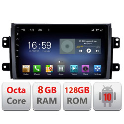 NAVIGATIE CARPAD ANDROID 10 DEDICATA SUZUKI 2006-, ECRAN CAPACITIV OCTACORE 8GB RAM 128GB ROM DVR CARKIT BLUETOOTH MIRROR LINK MODEL LENOVO KIT-124+EDT-E609