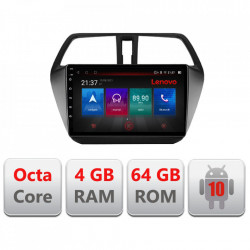 NAVIGATIE CARPAD ANDROID 10 DEDICATA SUZUKI S-CROSS ,ECRAN CAPACITIV OCTACORE 4GB RAM 64 GB ROM DVR CARKIT BLUETOOTH MIRROR LINK MODEL LENOVO KIT-337+EDT-E509-PRO