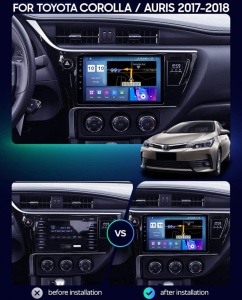 NAVIGATIE CARPAD ANDROID 11 DEDICATA TOYOTA COROLLA 11 AURIS E180 2016-2019 ECRAN IPS 9" INTERNET WIFI SIM 4G PROCESOR OCTA CORE 3GB RAM 32GB MEMORIE SSD SUNET DSP DVR CARKIT BLUETOOTH CARPLAY ANDROID AUTO COOLER RACIRE MODEL KIT-AURIS+EDT-M300
