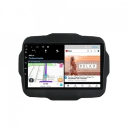 Navigatie dedicata cu Android Jeep Renegade dupa 2014, 2GB RAM, Radio GPS Dual Zone, Display HD IPS 9" Touchscreen, Internet Wi-Fi, Bluetooth, MirrorLink, USB, Waze