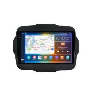 Navigatie dedicata cu Android Jeep Renegade dupa 2014, 4GB RAM, Radio GPS Dual Zone, Display 2K QLED 9.5" Touchscreen, Internet Wi-Fi si slot SIM 4G, Bluetooth, MirrorLink, USB, Waze - Img 2
