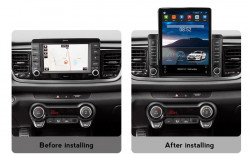 Navigatie dedicata Edonav Kia Stonic Rio 2017-2023 Ecran Tesla 9.7" QLED Octacore 4Gb RAM 32Gb Hdd 4G Qled DSP GPS Carplay KIT-stonic+EDT-E709