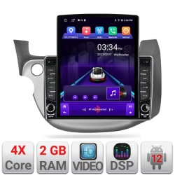 Navigatie Dedicata Honda Jazz Fit Gen.2 2007-2014 Android 13 radio gps internet quad core 2+32 ecran vertical Tesla 9.7" Kit-fit-08+EDT-E708
