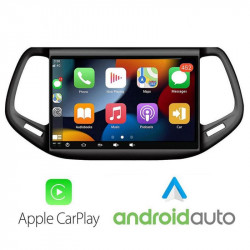 Navigatie Dedicata Jeep Compas Ecran 9” Functie Carplay Android Auto Radio Carkit Bluetooth Intrare Camera Marsarier USB Comenzi Volan Model J-739