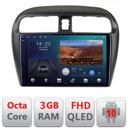 Navigatie dedicata Mitsubishi Space Star Mirage Attrage 2012- Android Ecran QLED octa core 3+32 carplay android auto kit-spacestar+EDT-E309V3