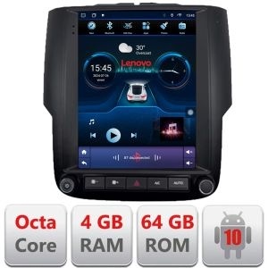 Navigatie Dodge Ram 2013-2018 Lenovo Tesla Qled 9.7" Octacore 4Gb RAM 64Gb Hdd 4G DSP Carplay Android Auto 360 camere Bluetooth kit-tesla-ram2500+PRO-9.7-4+64