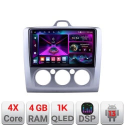 Navigatie Ford Focus 2 Manual A-140-manual 4+64 InCell Display 1K Android Waze USB Navigatie Internet Youtube Radio KIT-140-MANUAL+EDT-E209-RK