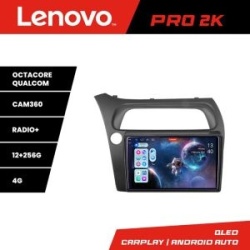 Navigatie Honda Civic Hatchback 2006-2012 Lenovo Kit-hatchback 8 core QLED 2K 12+256 360 Android Waze USB Navigatie Internet Youtube Radio kit-hatchback+PRO-2K-9-12+256