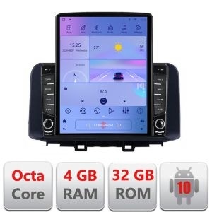 Navigatie Hyndai Kona H-1058 ecran tip TESLA 9.7" cu Android Radio Bluetooth Internet GPS WIFI 4+32GB DSP 4G Octa Core KIT-1058+EDT-E710