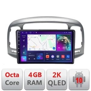 Navigatie Hyundai Accent 2006-2012 C-Accent Android Octa Core Ecran 2K QLED GPS 4G 4+32GB 360 KIT-accent+EDT-E409-2K
