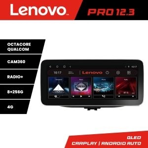 Navigatie Hyundai I30 2017- K-1041 Lenovo PRO 8+256 12.3 inch qled android 4G DSP gps internet Cor KIT-1041+PRO-12.3-8+256