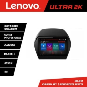 Navigatie Hyundai IX35 Lenovo Kit-361 8 core QLED Qualcomm 4+64 360 Android Waze USB Navigatie Internet Youtube Radio KIT-361+ULTRA-9-4+64