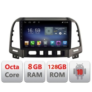 Navigatie Hyundai SANTA FE 2006-2012 F-008 Octa Core cu Android Radio Bluetooth Internet GPS WIFI DSP 8+128GB 4G KIT-008+EDT-E609