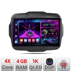Navigatie Jeep Renegade 2015-2020 A-500 4+64 InCell Display 1K Android Waze USB Navigatie Internet Youtube Radio KIT-500+EDT-E209-RK