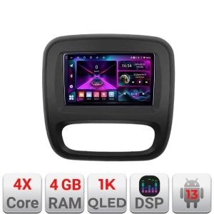 Navigatie Renault Trafic 2014-2017 A-rt09 4+64 InCell Display 1K Android Waze USB Navigatie Internet Youtube Radio kit-rt09+EDT-E209-RK
