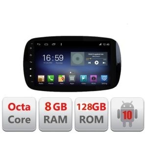 Navigatie Smart For Two 2015- F-Smart15 Octa Core cu Android Radio Bluetooth Internet GPS WIFI DSP 8+128GB 4G KIT-SMART15+EDT-609