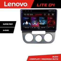 Navigatie VW Golf 5 2004-2010 clima manuala Android radio gps internet 4+64 Lenovo KIT-golf5-manual+LITE-D4-10-4+64