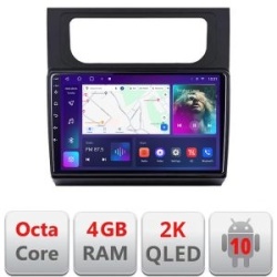 Navigatie VW Touran 2010-2016 C-touran3 Android Octa Core Ecran 2K QLED GPS 4G 4+32GB 360 kit-touran3+EDT-E410-2K