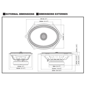 S2-S68 DIFUZOARE COAXIALE OVALE ALPINE 6″x8″, 75W RMS - Img 5
