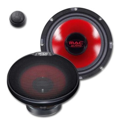 Set difuzoare, MAC Audio, APM FIRE 2.16, cu bas de 16,5 cm, 260W, Negru/Rosu