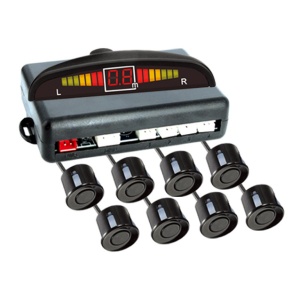 Set senzori de parcare cu afisaj si semnal acustic fata-spate cu 8 senzori Carguard SP005