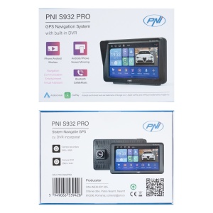Sistem de navigatie GPS Portabil cu DVR incorporat PNI S932 PRO Harti Maps Igo Truck si Waze cu Radarele din Europa pentru Camioane si Autoturisme, ecran 7 inch, memorie 32 GB, 2GB DDR3 RAM, Android 13, Apple Carplay si Android Auto Camera Marsarier