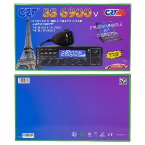 Statie radioamatori CRT SS 6900 VOX CB, AM, FM, USB, SSB, CW, PA, 28-29.7Mhz, ASQ, RF Gain, Roger Beep, 12V, programabil